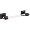 Amerock BH36063CCZ | Clear/Champagne Bronze Towel Bar | 18 in (457 mm) Towel Rack | Glacio | Bathroom Towel Holder | Bathroom Hardware | Bath Accessories(Clear/Oil Rubbed Bronze)