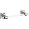 Amerock BH36063CCZ | Clear/Champagne Bronze Towel Bar | 18 in (457 mm) Towel Rack | Glacio | Bathroom Towel Holder | Bathroom Hardware | Bath Accessories(Clear/Polished Nickel)