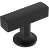 Amerock BP37100G10 | Kitchen Cabinet Knob | Satin Nickel | Everett | 1-3/4 inch (44mm) Length | Cabinet Hardware | Bar Furniture Knob | Dresser Drawer Knob(Matte Black)