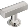 Amerock BP37100G10 | Kitchen Cabinet Knob | Satin Nickel | Everett | 1-3/4 inch (44mm) Length | Cabinet Hardware | Bar Furniture Knob | Dresser Drawer Knob(Polished Nickel)