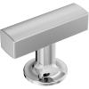 Amerock BP37100G10 | Kitchen Cabinet Knob | Satin Nickel | Everett | 1-3/4 inch (44mm) Length | Cabinet Hardware | Bar Furniture Knob | Dresser Drawer Knob(Polished Chrome)