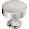 Amerock BP37102PN | Kitchen Cabinet Knob | Polished Nickel | Everett | 1-5/16 inch (33mm) Diameter | Cabinet Hardware | Round Furniture Knob | Dresser Drawer Knob
