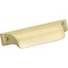 Amerock BP452364MB | Kitchen Cabinet Cup Pull | Matte Black | 2-1/2 in (64 mm) Center-to-Center | Jolene | 1 Pack | Furniture Hardware | Cabinet Handle | Bathroom Drawer Pull(Matte Gold)