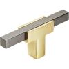 Amerock BP6726G10 | Kitchen Cabinet Door or Drawer Knob | Polished Chrome/Satin Nickel | 2-3/4 inch (70 mm) Length | Urbanite | 1 Pack | Furniture Hardware | Bathroom Cabinet Hardware(Brushed Gold/Black Chrome)