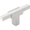 Amerock BP6726G10 | Kitchen Cabinet Door or Drawer Knob | Polished Chrome/Satin Nickel | 2-3/4 inch (70 mm) Length | Urbanite | 1 Pack | Furniture Hardware | Bathroom Cabinet Hardware(Polished Chrome/White)