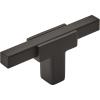Amerock BP6726G10 | Kitchen Cabinet Door or Drawer Knob | Polished Chrome/Satin Nickel | 2-3/4 inch (70 mm) Length | Urbanite | 1 Pack | Furniture Hardware | Bathroom Cabinet Hardware(Matte Black/Matte Black)