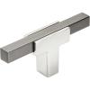 Amerock BP6726G10 | Kitchen Cabinet Door or Drawer Knob | Polished Chrome/Satin Nickel | 2-3/4 inch (70 mm) Length | Urbanite | 1 Pack | Furniture Hardware | Bathroom Cabinet Hardware(Polished Chrome/Black Chrome)