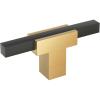 Amerock BP6726G10 | Kitchen Cabinet Door or Drawer Knob | Polished Chrome/Satin Nickel | 2-3/4 inch (70 mm) Length | Urbanite | 1 Pack | Furniture Hardware | Bathroom Cabinet Hardware(Champagne Bronze/Matte Black)