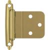 Amerock BPR34283 | Face Frame Cabinet Hinge | 3/8 inch (10 mm) Inset 𝙷inge | Polished Brass | 2 Pack | Self-Closing Нinge | Face Mount 𝐇inge | Cabinet Door 𝖧inge