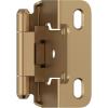 Amerock BPR7540BB Cabinet Hinge 1/2 in (13 mm) Overlay Self Closing Full Wrap Burnished Brass Kitchen Cabinet Door Hinge 1 Pair/2 Pack Functional Hardware(Champagne Bronze)