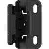 Amerock BPR7540BB Cabinet Hinge 1/2 in (13 mm) Overlay Self Closing Full Wrap Burnished Brass Kitchen Cabinet Door Hinge 1 Pair/2 Pack Functional Hardware(Matte Black)