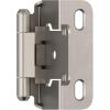Amerock BPR7540BB Cabinet Hinge 1/2 in (13 mm) Overlay Self Closing Full Wrap Burnished Brass Kitchen Cabinet Door Hinge 1 Pair/2 Pack Functional Hardware(Satin Nickel)