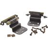Amerock BPR7628AE | Face Frame Cabinet Hinge | 3/8 inch (10 mm) Inset 𝙷inge | Antique Brass | 2 Pack | Self-Closing 𝐇inge | Face Mount Hinge | Cabinet Door Ⲏinge