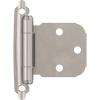 Amerock BPR7630ORB | Reverse Bevel Face Frame Cabinet Hinge | Variable Overlay Self Closing Face Mount | Oil Rubbed Bronze | Kitchen Cabinet Door Hinge | 1 Pair/2 Pack | Functional Hardware(Satin Nickel)