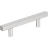 Amerock Bar Pulls Square 6-5/16 inch (160mm) Center-to-Center Champagne Bronze Cabinet Pull – 10 Pack(Polished Chrome)
