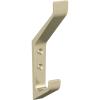 Amerock H37003CZ | Emerge Double Prong Decorative Wall Hook | Champagne Bronze Hook for Coats, Hats, Backpacks, Bags | Hooks for Bathroom, Bedroom, Closet, Entryway, Laundry Room, Office(Golden Champagne)