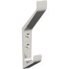Amerock H37003CZ | Emerge Double Prong Decorative Wall Hook | Champagne Bronze Hook for Coats, Hats, Backpacks, Bags | Hooks for Bathroom, Bedroom, Closet, Entryway, Laundry Room, Office(Satin Nickel)