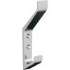 Amerock H37003CZ | Emerge Double Prong Decorative Wall Hook | Champagne Bronze Hook for Coats, Hats, Backpacks, Bags | Hooks for Bathroom, Bedroom, Closet, Entryway, Laundry Room, Office(Chrome)