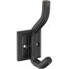 Amerock H37005G10 | Aliso Double Prong Decorative Wall Hook | Satin Nickel Hook for Coats, Hats, Backpacks, Bags | Hooks for Bathroom, Bedroom, Closet, Entryway, Laundry Room, Office(Oil Rubbed Bronze)