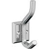 Amerock H37005G10 | Aliso Double Prong Decorative Wall Hook | Satin Nickel Hook for Coats, Hats, Backpacks, Bags | Hooks for Bathroom, Bedroom, Closet, Entryway, Laundry Room, Office(Chrome)
