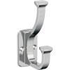 Amerock H37007BBZ | Alder Double Prong Decorative Wall Hook | Golden Champagne Hook for Coats, Hats, Backpacks, Bags | Hooks for Bathroom, Bedroom, Closet, Entryway, Laundry Room, Office(Chrome)
