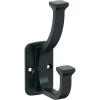Amerock H37007BBZ | Alder Double Prong Decorative Wall Hook | Golden Champagne Hook for Coats, Hats, Backpacks, Bags | Hooks for Bathroom, Bedroom, Closet, Entryway, Laundry Room, Office(Matte Black)