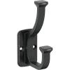 Amerock H37007BBZ | Alder Double Prong Decorative Wall Hook | Golden Champagne Hook for Coats, Hats, Backpacks, Bags | Hooks for Bathroom, Bedroom, Closet, Entryway, Laundry Room, Office(Oil Rubbed Bronze)
