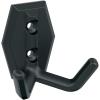 Amerock H3700826 | Benton Double Prong Decorative Wall Hook | Polished Chrome Hook for Coats, Hats, Backpacks, Bags | Hooks for Bathroom, Bedroom, Closet, Entryway, Laundry Room, Office(Matte Black)