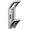 Amerock H37010MB | Avid Double Prong Decorative Wall Hook | Matte Black Hook for Coats, Hats, Backpacks, Bags | Hooks for Bathroom, Bedroom, Closet, Entryway, Laundry Room, Office(Chrome)