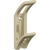 Amerock H37010MB | Avid Double Prong Decorative Wall Hook | Matte Black Hook for Coats, Hats, Backpacks, Bags | Hooks for Bathroom, Bedroom, Closet, Entryway, Laundry Room, Office(Golden Champagne)