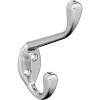 Amerock H55451CZ | Noble Double Prong Decorative Wall Hook | Champagne Bronze Hook for Coats, Hats, Backpacks, Bags | Hooks for Bathroom, Bedroom, Closet, Entryway, Laundry Room, Office(Chrome)