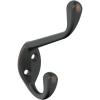 Amerock H55451CZ | Noble Double Prong Decorative Wall Hook | Champagne Bronze Hook for Coats, Hats, Backpacks, Bags | Hooks for Bathroom, Bedroom, Closet, Entryway, Laundry Room, Office(Oil Rubbed Bronze)