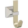 Amerock HBX36686BBZG10 | Burbank Single Prong Decorative Wall Hook | Golden Champagne/Satin Nickel Hook for Coats, Hats, Backpacks, Bags | Hooks for Bathroom, Bedroom, Closet, Entryway, Laundry Room(Golden Champagne/Satin Nickel)