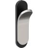 Amerock HBX37012MB | Unison Single Prong Decorative Wall Hook | Matte Black Hook for Coats, Hats, Backpacks, Bags | Hooks for Bathroom, Bedroom, Closet, Entryway, Laundry Room, Office(Matte Black/Polished Nickel)