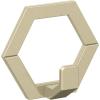 Amerock HBX37015BBZ | Prismo Single Prong Decorative Wall Hook | Golden Champagne Hook for Coats, Hats, Backpacks, Bags | Hooks for Bathroom, Bedroom, Closet, Entryway, Laundry Room, Office(Golden Champagne)