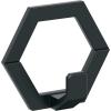 Amerock HBX37015BBZ | Prismo Single Prong Decorative Wall Hook | Golden Champagne Hook for Coats, Hats, Backpacks, Bags | Hooks for Bathroom, Bedroom, Closet, Entryway, Laundry Room, Office(Matte Black)