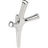 Amerock HBX37016G10 | Kodiak Triple Prong Decorative Wall Hook | Satin Nickel Hook for Coats, Hats, Backpacks, Bags | Hooks for Bathroom, Bedroom, Closet, Entryway, Laundry Room, Office(Polished Nickel)