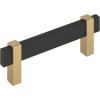 Amerock Mulino 7-9/16 inch (192mm) Center-to-Center Golden Champagne/Matte Black Cabinet Pull, BP36725BBZMB(Matte Black/Champagne Bronze)