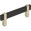Amerock Mulino 7-9/16 inch (192mm) Center-to-Center Golden Champagne/Matte Black Cabinet Pull, BP36725BBZMB(Matte Black/Golden Champagne)
