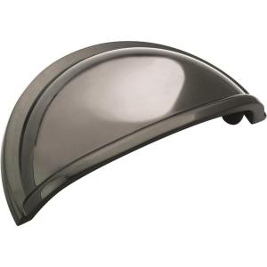 Amerock | Cabinet Cup Pull | Black Nickel | 3 inch (76 mm) Center to Center | Cup Pulls | 1 Pack | Drawer Pull | Drawer Handle | Cabinet Hardware