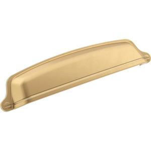 Amerock | Cabinet Cup Pull | Golden Champagne | 5-1/16 inch (128 mm) Center to Center | Stature | 1 Pack | Drawer Pull | Drawer Handle | Cabinet Hardware(Champagne Bronze)
