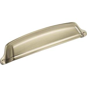 Amerock | Cabinet Cup Pull | Golden Champagne | 5-1/16 inch (128 mm) Center to Center | Stature | 1 Pack | Drawer Pull | Drawer Handle | Cabinet Hardware(Golden Champagne)