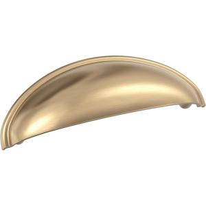 Amerock | Cabinet Cup Pull | Matte Black | 3 inch (76 mm) Center-to-Center | Ravino | Drawer Pull | Drawer Handle | Cabinet Hardware (Pack of 1)(Champagne Bronze)