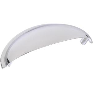 Amerock | Cabinet Cup Pull | Matte Black | 3 inch (76 mm) Center-to-Center | Ravino | Drawer Pull | Drawer Handle | Cabinet Hardware (Pack of 1)(Polished Chrome)