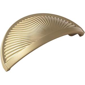 Amerock | Cabinet Cup Pull | Satin Nickel | 3 inch (76 mm) Center to Center | Sea Grass | 1 Pack | Drawer Pull | Drawer Handle | Cabinet Hardware(Golden Champagne)