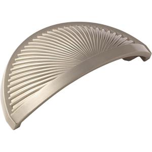 Amerock | Cabinet Cup Pull | Satin Nickel | 3 inch (76 mm) Center to Center | Sea Grass | 1 Pack | Drawer Pull | Drawer Handle | Cabinet Hardware(Satin Nickel)