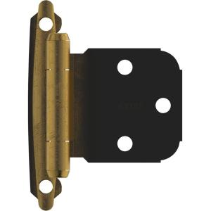 Amerock | Cabinet Hinge | Variable Overlay 𝙷inge | Antique Brass | 2 Pack | Self-Closing 𝐇inge | Face Mount 𝖧inge | Cabinet Door Ⲏinge