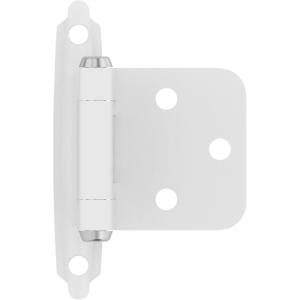 Amerock | Cabinet Hinge | Variable Overlay 𝐇inge | White | 2 Pack | Self-Closing 𝖧inge | Face Mount Ｈinge | Cabinet Door ᕼinge