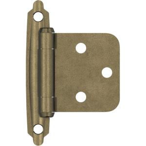 Amerock | Cabinet Hinge| Variable Overlay Hinge | Burnished Brass | 2 Pack | Self-Closing H𝗶𝗻𝗴𝗲 | Face Mount H𝖎𝖓𝖌𝖊 | Cabinet Door Hinge