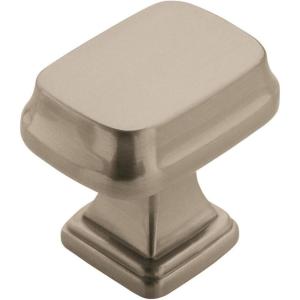 Amerock | Cabinet Knob | Black Bronze | 1-1/4 inch (32 mm) Length | Revitalize | 1 Pack | Drawer Knob | Cabinet Hardware(Satin Nickel)